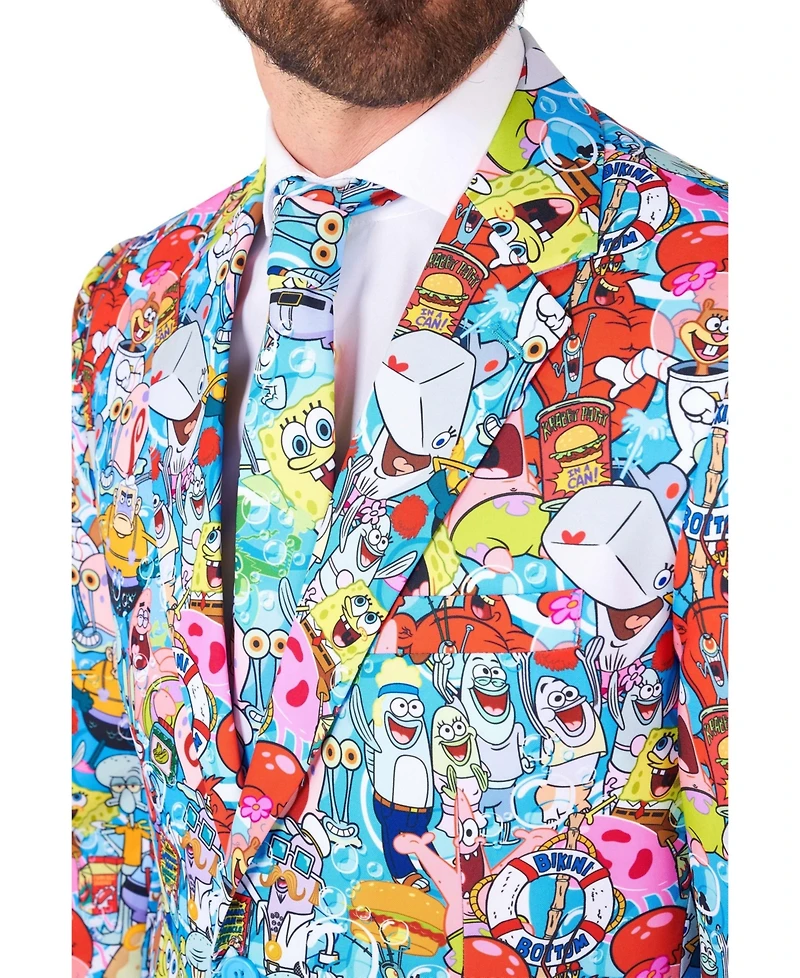 OppoSuits Men's Suit - Official SpongeBob Nickelodeon Clothing Multicolor