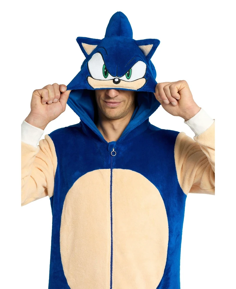 OppoSuits Men's Official Knuckles Union Suit - Sonic the Hedgehog Body for Adults Red