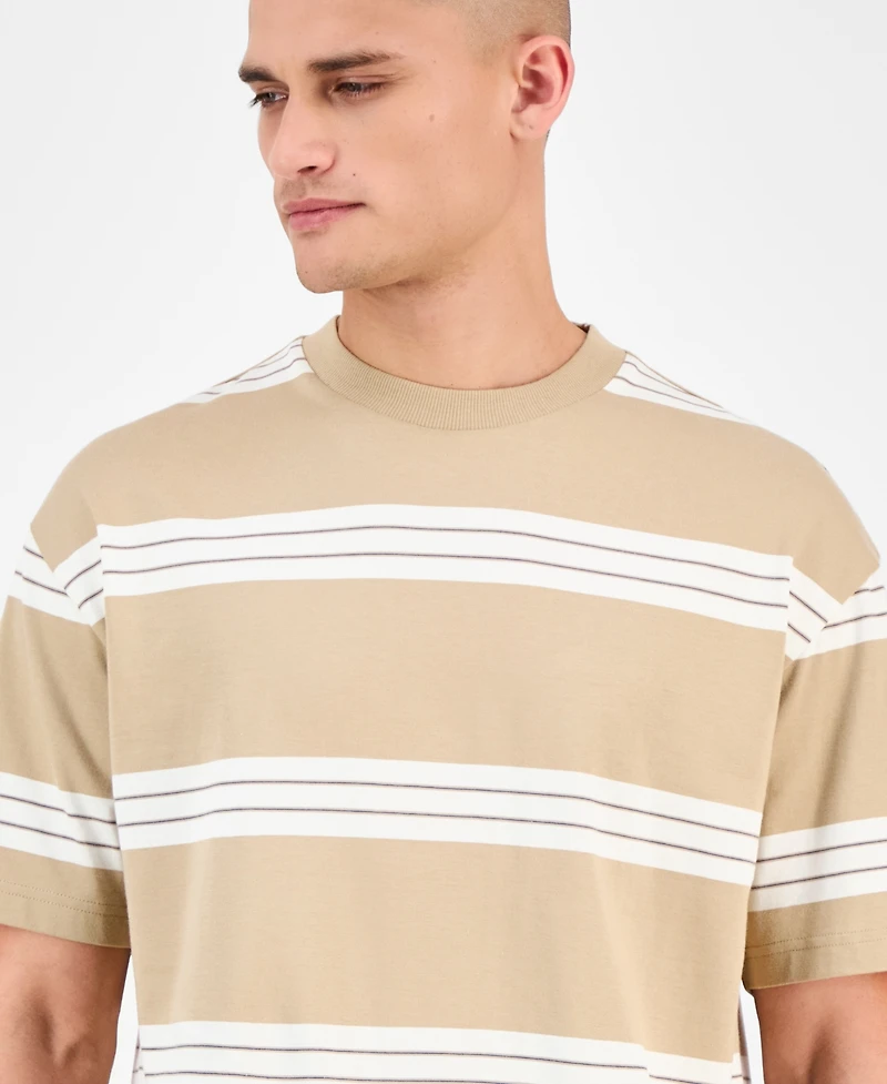 Hugo Boss Men's Nolisto Short-Sleeve Striped Crewneck T-Shirt