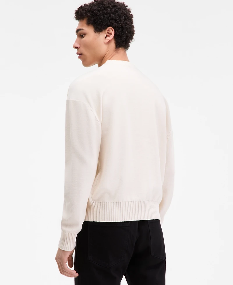 Hugo by Boss Men's San Casey Logo Badge Sweater