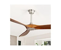 60-inch Modern Sand Nickel 3-Blade Ceiling Fans with Intelligent Remote Control and Timing Function
