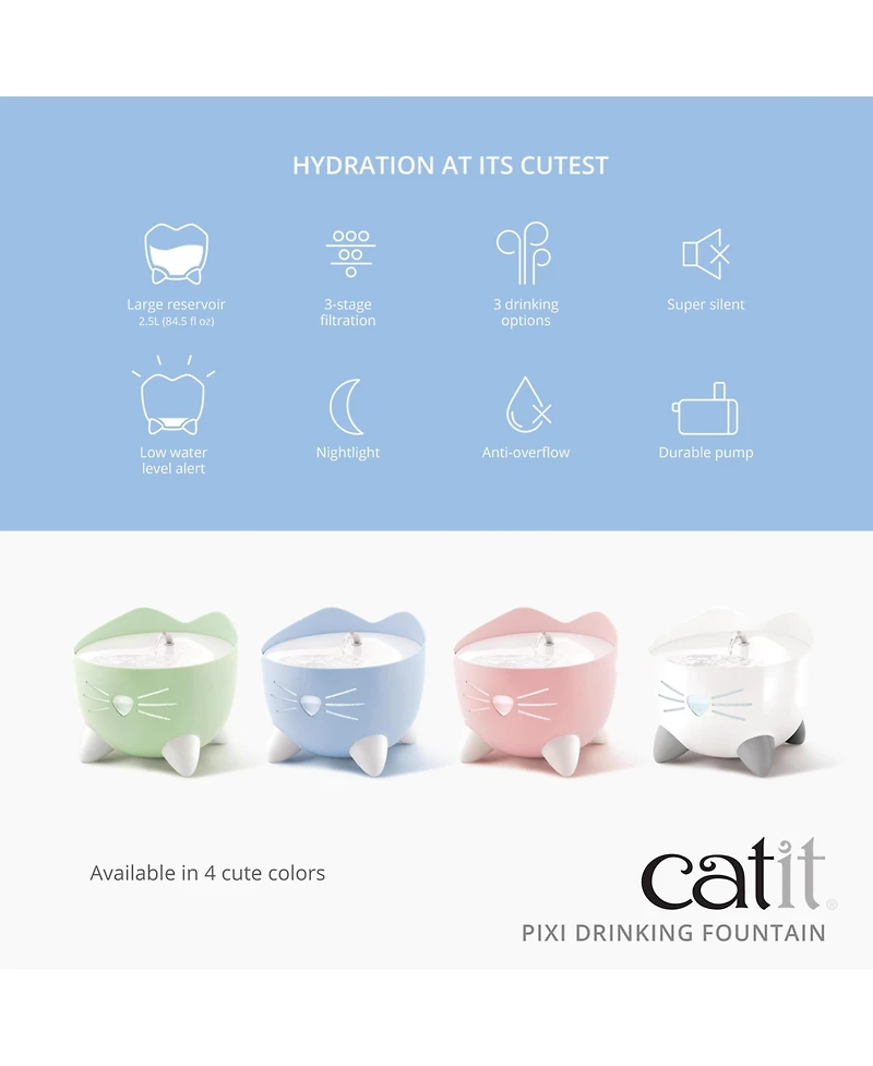 Catit Pixi Fountain, Light Pink
