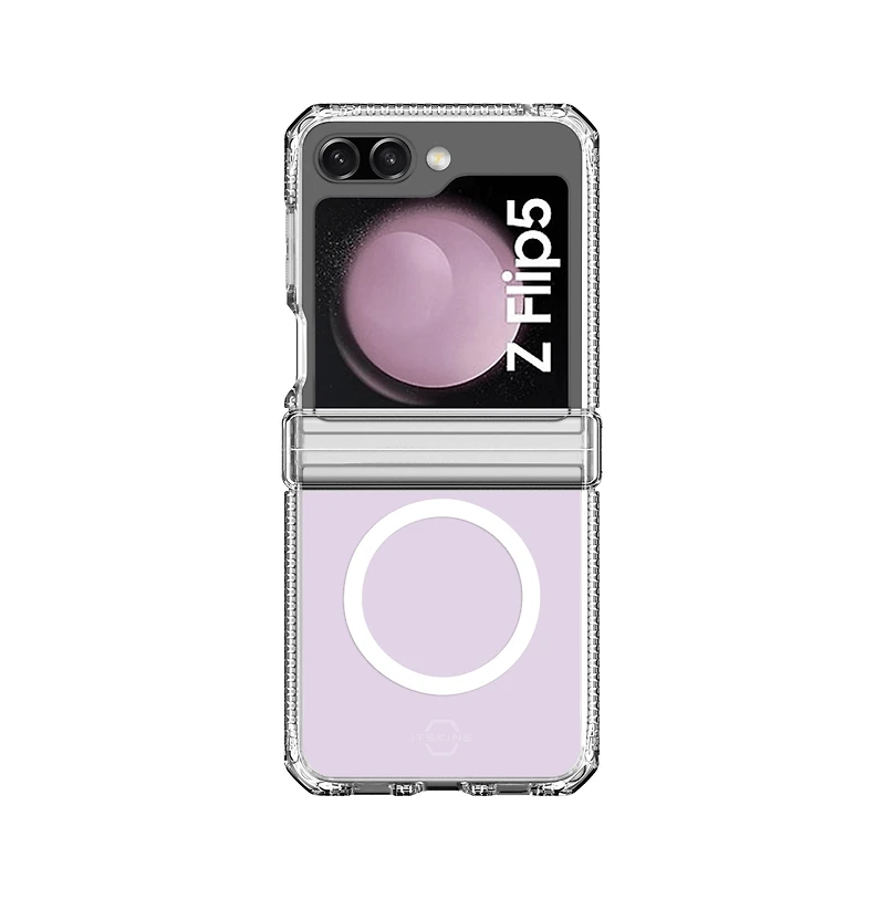 ITSkins Hybrid_R Clear Hinge MagSafe Case for Samsung Galaxy Z Flip5