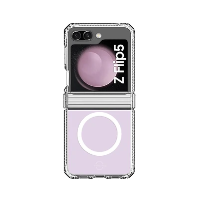 ITSkins Hybrid_R Clear Hinge MagSafe Case for Samsung Galaxy Z Flip5