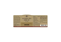 Solgar Vitamin D3 (Cholecalciferol) ,1000 Iu ,100 S Gels