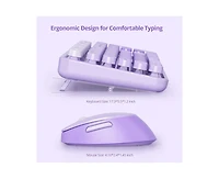 risokeys Wireless Keyboard And Mouse Set - Cute Keyboard And Mouse Combo, Full Size Keyboard With Number Pad & Round Keycaps For Windows Pc Laptop