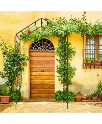 Streamdale Furniture Metal Garden Arch Climbing Plants Support Black