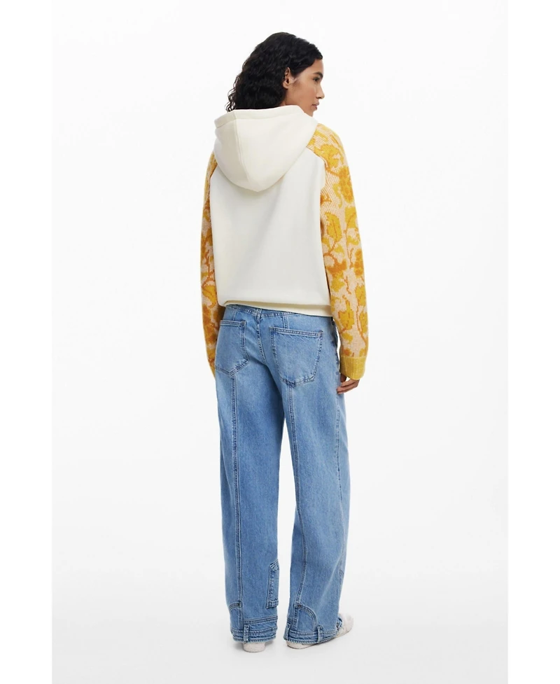 Desigual Women's Jacquard sleeve sweatshirt