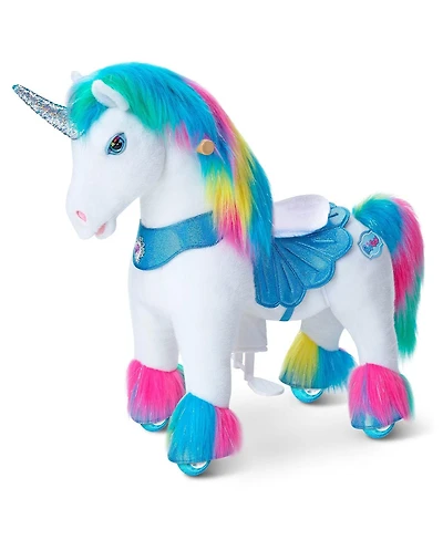 PonyCycle Model Y Rainbow Unicorn Rideable Toy for Age 4