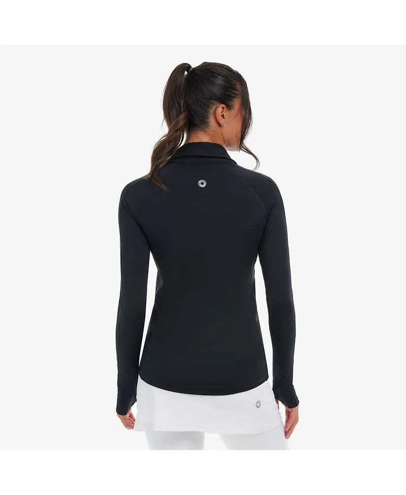 BloqUV Women's Upf 50+ Sun Protective Quarter Zip Polo