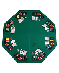 Sugift 48 Inch 8 Players Octagon Fourfold Poker Table Top