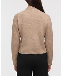 Ellen Tracy Women's Pearl Embellished Drop Shoulder Sweater