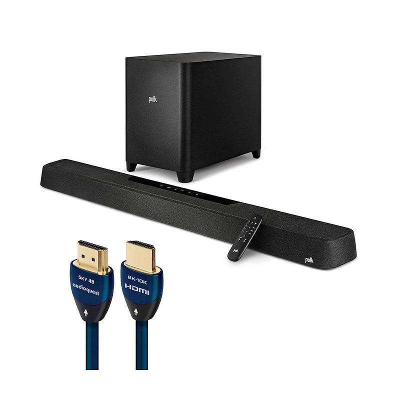 Polk Audio MagniFi Max Ax 6.1 Soundbar System with AudioQuest Sky 3m Hdmi Cable