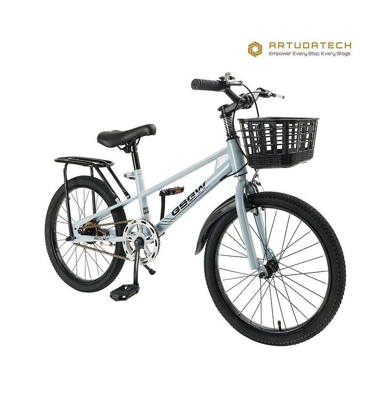 Artudatech 20 inches Teenager Children's Bicycle Kid's Bike Boys and Girls with Basket