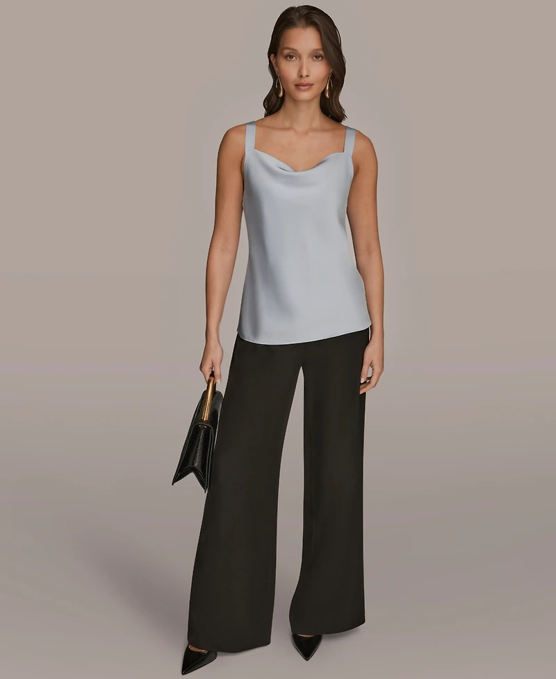 Donna Karan New York Women's Silk Cowl Neck Sleeveless Camisole Top