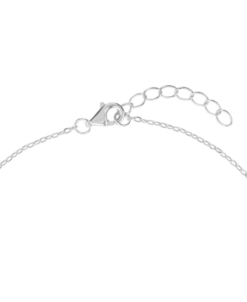 Macy's Cubic Zirconia Flower Beaded Anklet (0.14 ct. t.w.) in 14kK Gold Over Sterling Silver (also in Sterling Silver)