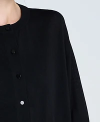 Kenneth Cole Women's Long Sleeve Button-Front Cardigan Sweater