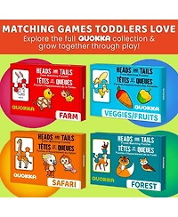 Quokka 16 Pairs of Wood Animals - Memory Matching Games for 2-4 Ages