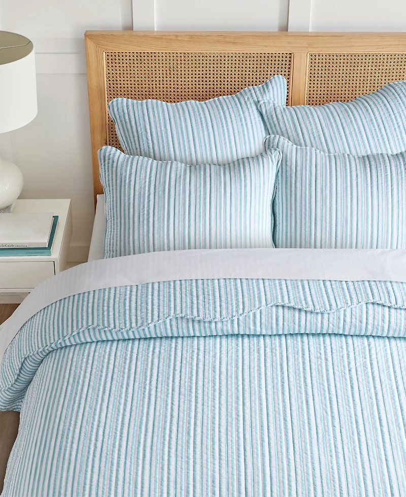 Levtex Martha Stripe Reversible 3-Pc. Quilt Set, Full/Queen