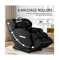 Zero Gravity Massage Recliner with Heating, Foot Rollers & Air Compression, Full Body Chair Bluetooth-Maison Boucle