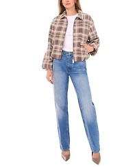 Vince Camuto Women's Collared Neck Cropped Bubble Jacket