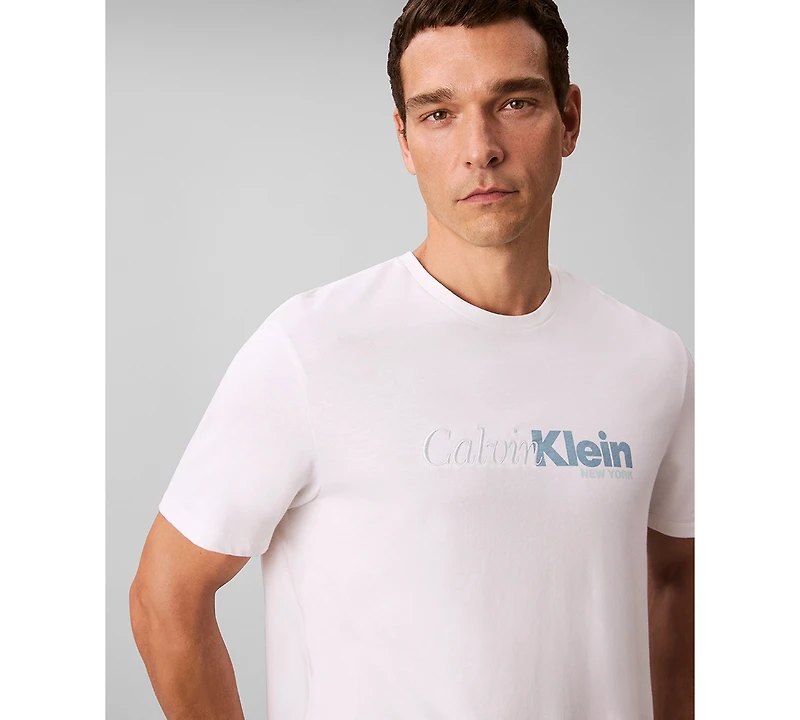 Calvin Klein Men's Cursive Graphic Short Sleeves T-Shirt