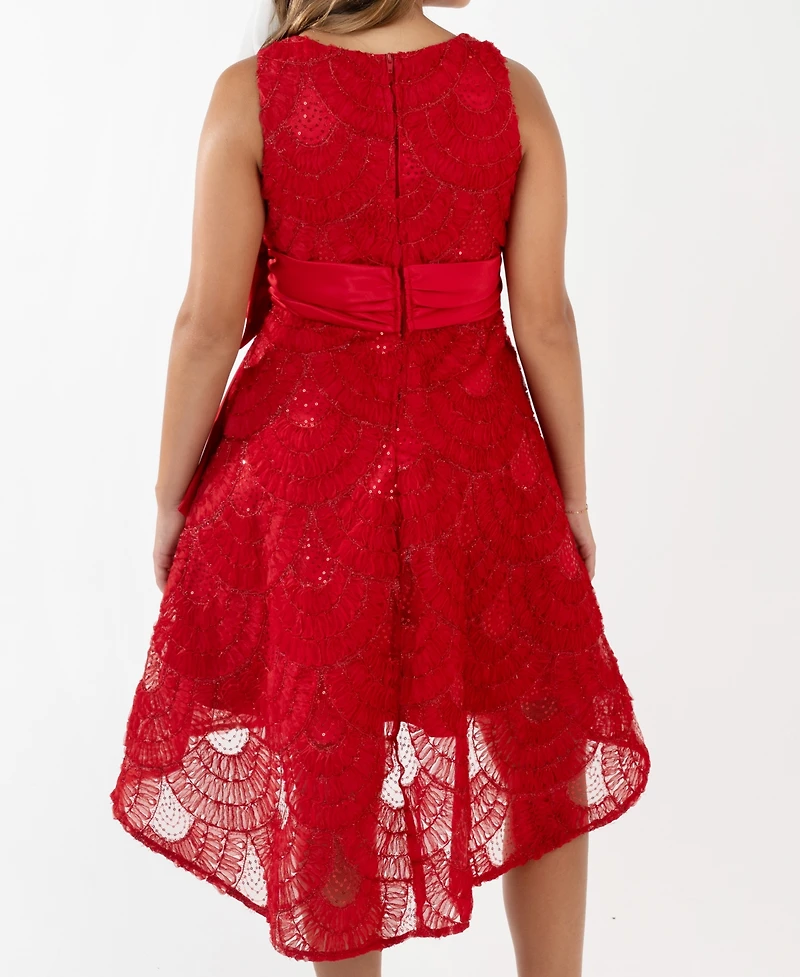 Rare Editions Girls 7-16 Soutache Hi-Low Dress