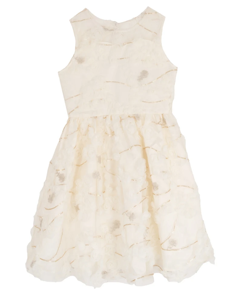 Rare Editions Girls 7-16 2-Piece Round Neck Dress and jacket Set