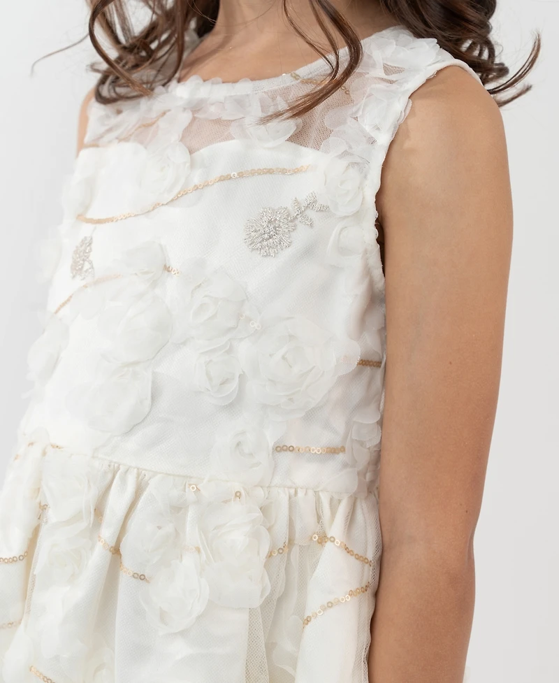 Rare Editions Girls 2T-6X 2-Piece Bolero and Round Neck Dress Set