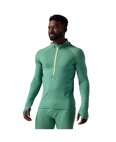 Backcountry Men's Pines Microgrid Ultra-Lt Baselayer Zip Scuba Top Lightweight Long Underwear Tops