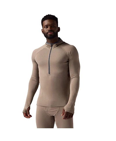 Backcountry Men's Pines Microgrid Ultra-Lt Baselayer Zip Scuba Top Lightweight Long Underwear Tops