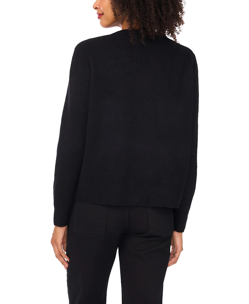 Vince Camuto Women's Les Alps Motif Crewneck Sweater