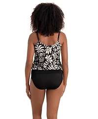 ShapeSolver Sport by Mimi Flamingo Women's Printed V-Neck Tankini Top