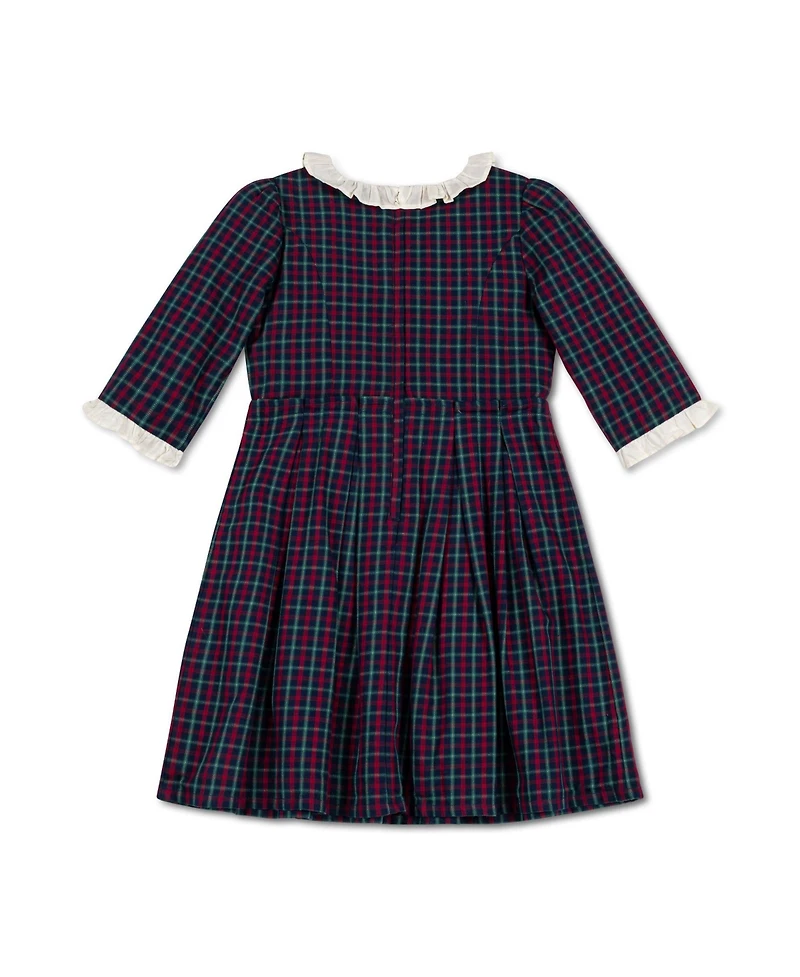 Hope & Henry Baby Girls 3/4 Sleeve Ruffle Trim Party Dress