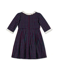 Hope & Henry Baby Girls 3/4 Sleeve Ruffle Trim Party Dress