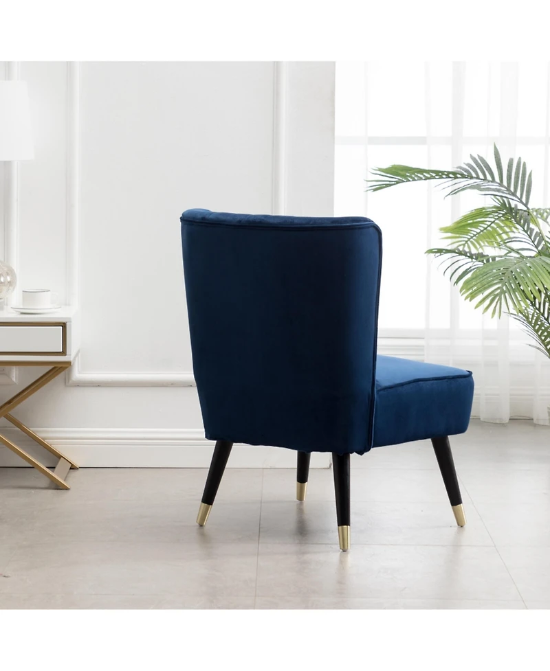 Jujabu Contemporary Velvet Upholstered Accent Chair