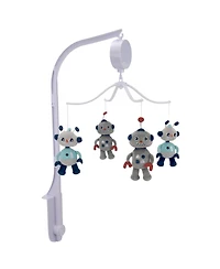 Bedtime Originals Robbie Robot Musical Baby Crib Mobile Soother Toy - Gray