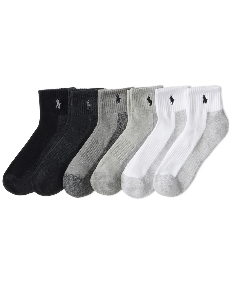 Polo Ralph Lauren Men's 6-Pack Contrast Sole Sock Set