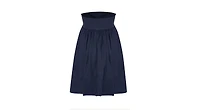 Labeca London Women's Mykonos Navy Linen Strapless Mini Dress