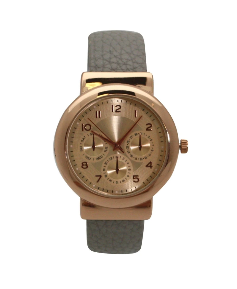 Gray And Gold Three Dials Classic Bangle Watch