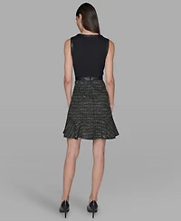 Karl Lagerfeld Paris Women's Tweed A-Line Mini Dress