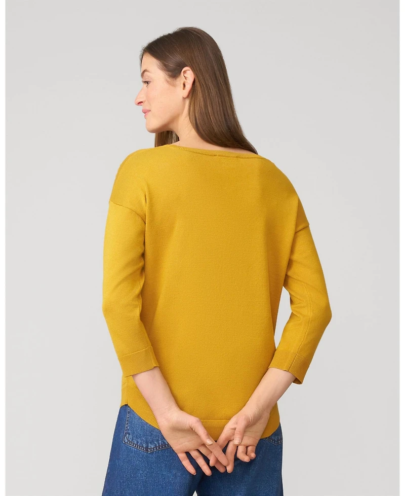 Cable & Gauge Women's Fall Drop Shoulder Tunic Sweater