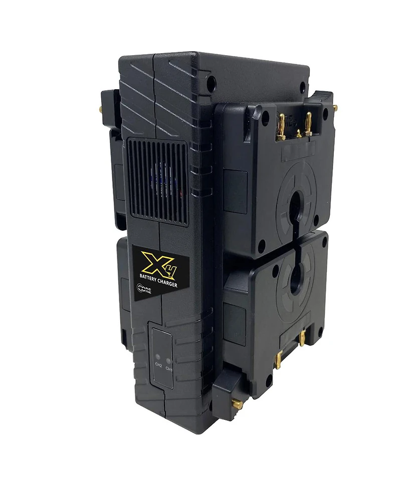 Core Swx Nanox Micro 150 150Wh 14.8V 9900mAh Smart Gold Mount Battery, 4-Pack with Gp-X4A Quad Charger