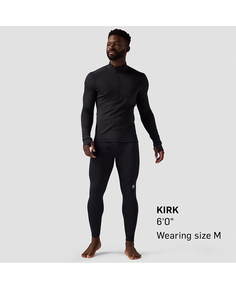 Backcountry Men's Pines Microgrid Ultra-Lt Baselayer 1/4-Zip Top Lightweight Long Underwear Tops
