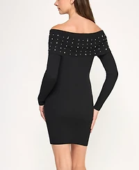 Bcx Women's Long Sleeve Slim Sweater Dress