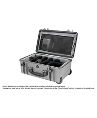 Porta Brace Pb-2550DSLRP Wheeled Hard Case with Premium Divider Kit, Silver Platinum