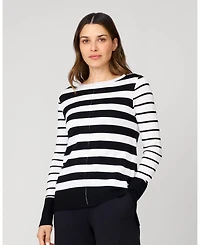 Cable & Gauge Women's Easy Stripe Tunic Sweater