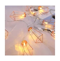 Twinkle Star Led Diamond String Lights Battery Operated Geometric Lamps Decor