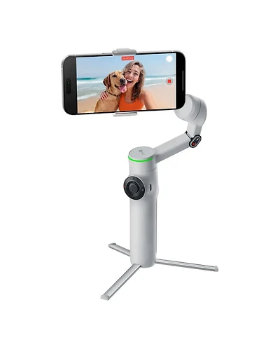 Insta360 Flow 2 Pro 3-Axis Ai-Powered Smartphone Gimbal Stabilizer Ai Tracker Bundle, Stone Gray