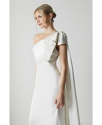 Coast Women's One Shoulder Satin Wedding Dress